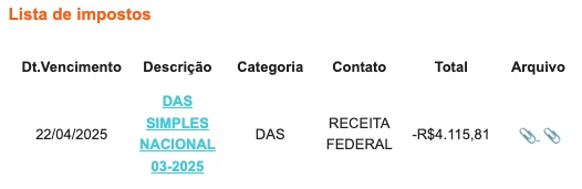 Contas a Pagar e Receber